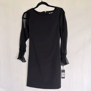 Karl Lagerfeld size 2 long sleeve black dress NEW WITH TAGS!!